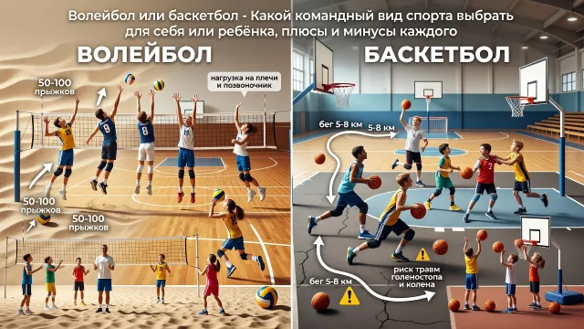 Сравнение волейбол и баскетбол. Волейбол или баскетбол - Какой командный вид спорта выбрать для себя или ребёнка, плюсы и минусы каждого